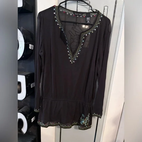 🤎 New York & Company Embroidered Top | Size XL | NWT - Picture 5 of 5